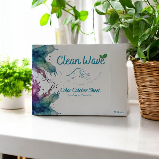 Clean Wave Eco-Friendly Color Catcher Sheets (72 Sheets) – Prevents Color Bleeding & Keeps Laundry Fresh